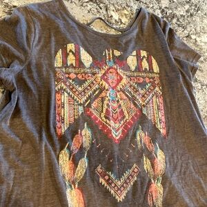 Roper Women’s Medium Thunderbird Top with Back Open Neck